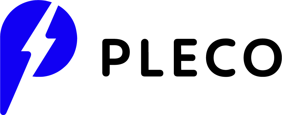 PLECO advertise.charge. logo